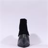 Hispanitas Paris Turn Up Heel Ankle Boot - Black Leather